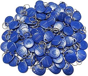 ID Key Fob Card Proximity ID Card Token Tags Keyfobs for Door Entry Access Control System(Read Only), Pack of 100