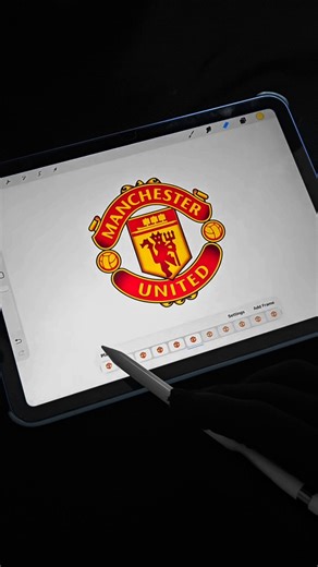 Manchester United logo | animation art #animation #shorts #manchesterunited #procreate