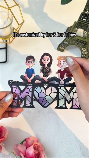 Mom Gift | Personalized Window Hanging Suncatcher Ornament | Gift For Mom