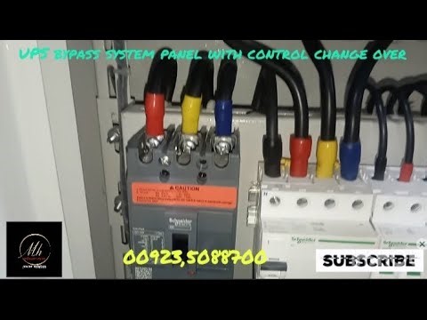 UPS bypass the system panel with control change over,