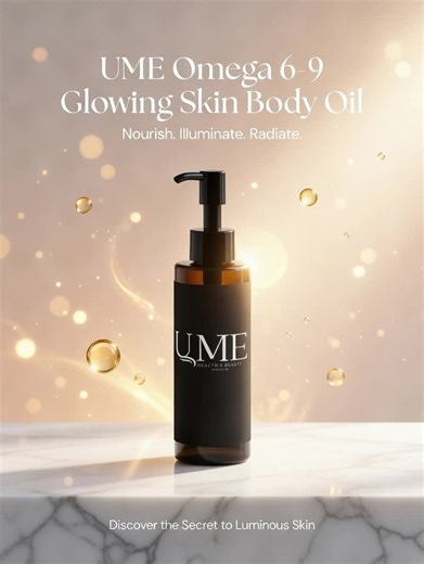 Glow from within. UME Omega 6-9 Body Oil pure nourishment, radiant skin. #UncannyMe #foryou #viral #ootd #skincare