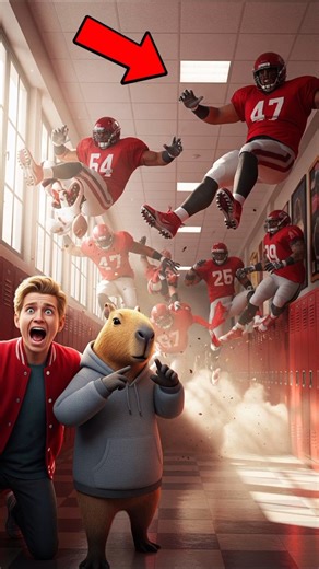 Capybara Faces the Invisible Trap... But He Cut the Tension Instantly ✂️🏈 #shorts