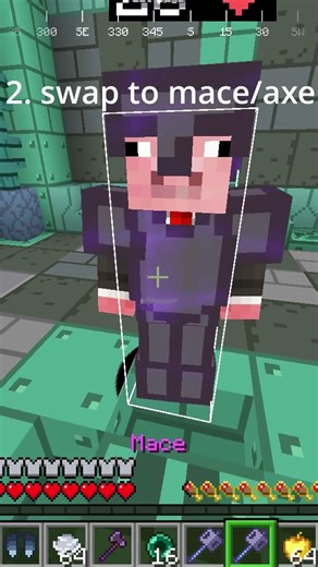How to attribute swap #minecraft #pvp #tutorial #mace