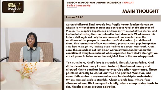Here is our Sabbath School Lesson Insights LESSON 11: Apostasy and Intercession (Sabbath School Lesson I Q3 2025 I Insights) For a copy of the PowerPoint presentation, please click https://www.touchpointministry.com/sslesson-exodus ——— #Lesson 11 #SabbathSchoolLessonInsights #savinggrace #relationshipwithGod #gracereality #experiencechrist #gospelreality #Godsjustice and love ———— | God’s Final Warning “The Everlasting Gospel”