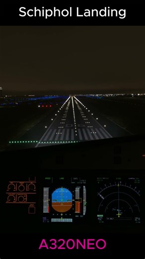 Schiphol Landing - A320NEO - MSFS2020 #msfs2020 #aviation #a320 #landing