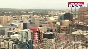 A new building is now the tallest in our city, with the 'Adelaidean' on Frome Street today reaching its highest point. #9News | https://9News.com.au | 9 News Adelaide