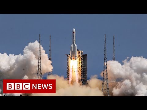 Debris from Chinese rocket falls back to Earth - BBC News