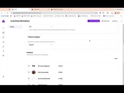 Add your products to the Jump Shops catalog