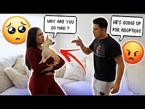 I'M PUTTING OUR DOG UP FOR ADOPTION!! *PRANK ON GIRLFRIEND*