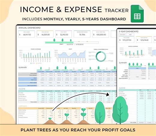Income and Expense Tracker Google Sheets, Financial Planner, Monthly Budget, Cashflow Book Keeping, Bookkeeping - Etsy