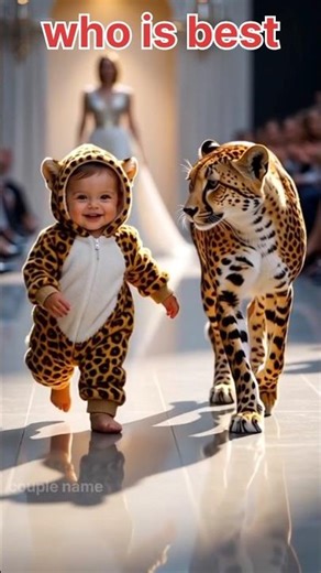 Stay Glued! Baby Panda Unicorn Tiger Takes Over Ramp Walk like a Pro #aibabayfashionshow #aivideo