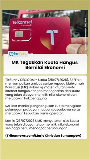 SAFEnet Tegaskan Kuota Hangus Bernilai Ekonomi, MK Lindungi Hak Pengguna