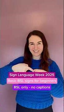 Basic beginner signs for British Sign Language Week 2025 🙌🏻 (BSL only no captions)