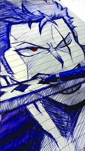 Quick Sketch of Roronoa Zoro ⚔️ #zoro #onepiece #anime #quicksketch