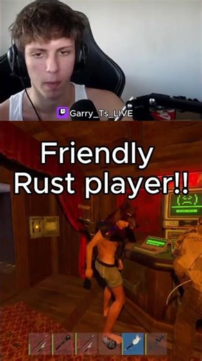 Totally friendly Rust player!!!... #rust #memes #stream