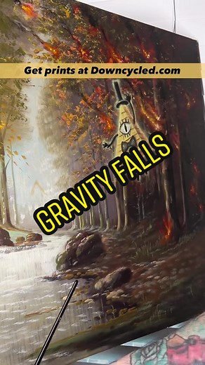 Gravity Falls Painted Thrift Store Art