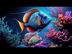 Musique Piano Relaxante avec Océan et Poissons 🎵– Calme, Sommeil, Méditation, Sérénité Marine🐳