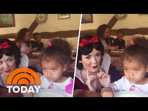 Little Girl Unimpressed By Snow White, Just Wants To Eat Her Mac And Cheese | TODAY
