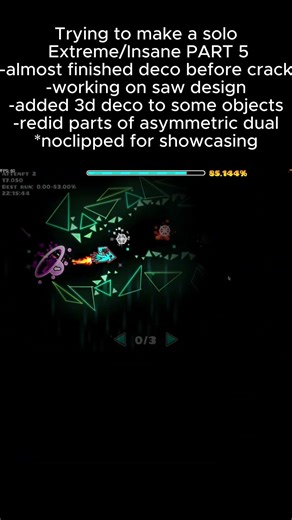 MAKING A SOLO EXTREME DEMON PART 5 | FIRST PROJECT EVER #geometrydash #gd #extremedemon #gdupdate