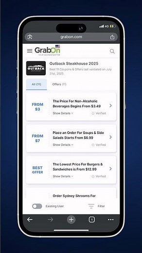 Outback Steakhouse Coupons & Promo Codes: Up To 50% OFF 2025