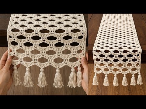 I Created this Unique Crochet Table Runner👌 Super Easy Pattern Tutorial For Beginners 😍✅