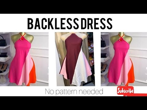 HOW TO CUT AND SEW A STUNNING BACKLESS DRESS | step by step tutorial