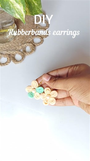 Rubber Band Earrings DIY 😍 Super Easy Handmade Earrings