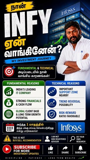 🚀 INFY-ஐ நான் ஏன் வாங்கினேன்? | Fundamental & Technical Reasons | My Investment Journey