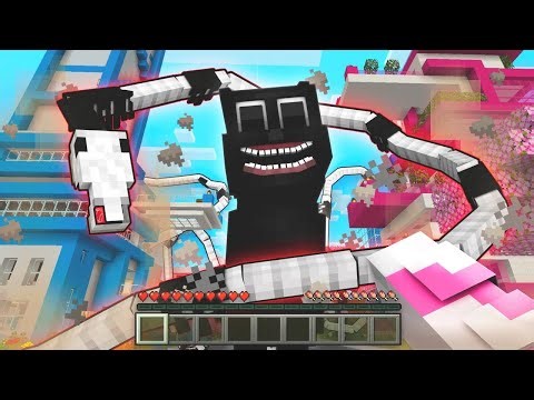 MOMON & ATUN TIBA2 di SERANG MINSTER CARTOONCAT RAKSASA di MINECRAFT @BANGJBLOX 