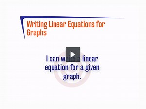 Writing Linear Equations for Graphs