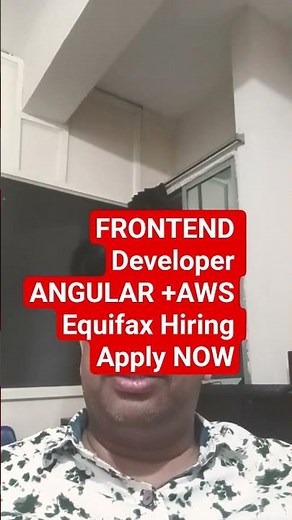 👉 Equifax Hiring 😱 | Front End Developer Job | Angular + AWS 🔥