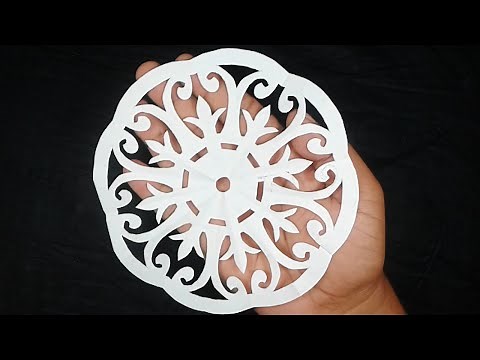 Decor with Paper Cutting|How to make paper cut out design step by step