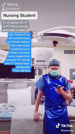 PT vs PTT #ormurse #fyp #edutok #learnontiktok #teachingtok #nurse #nursingschool #medical #nursingstudent #blood