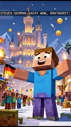 Steve's Mind Blown by a Fairy-Tale Castle! 🏰😲 #Shorts