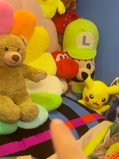 This is my Nintendo Switch in 2024, I showcased my Babu Bear Plushies and Pikachu makes an appeareance and it was Pretty Cool time to have experience Nintendo. :) XO #Nintendoswitch #nintendo #pikachu #luigi #mariokartdeluxe8
