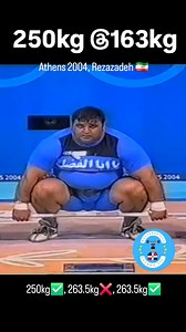 Hossein Rezazadeh Athens 2004, 263.5kg clean and jerk world record | Lucson Halterofilia