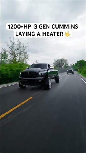1200+ HP 3GEN CUMMINS LAYING A HEATER 🤟SOUNDS INSANE #fypシ #fast #blowup #diesel #cummins #speed