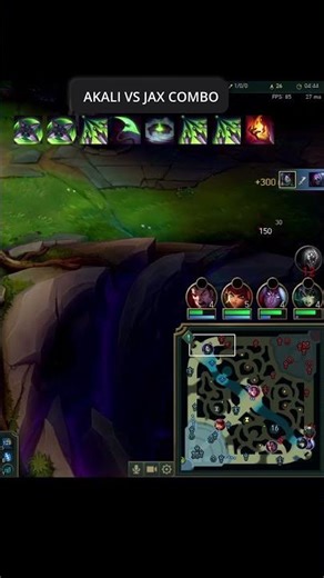 AKALI COMBO VS JAX - LEAGUEOFLEGENDS #leagueoflegends #akali #shorts