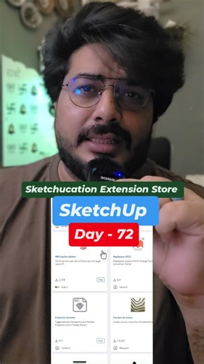 Deepak Verma CAD Softwares on Instagram: "🚀 SketchUp Pro Tip! 🧩✨ Want MORE powerful extensions in SketchUp? Don’t rely only on Extension Warehouse ❌ Use the SketchUcation Extension Store to unlock hundreds of advanced plugins for modeling, cleanup, animation, bending, detailing & speed 🚀 With SketchUcation, you can: ✔️ Discover hidden pro-level extensions ✔️ Install & update plugins easily ✔️ Manage all extensions in one dashboard ✔️ Boost SketchUp speed & productivity ✔️ Work like a professi