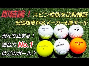 [#ゴルフボール比較] 低価格帯ボールのスピン性能を検証！ コスパに優れたボールも決定！ #ゴルフボールコスパ