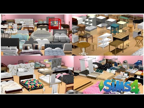[400+] BEDROOM ESSENTIALS | BEDS, PILLOWS, BLANKET, SIDE TABLES, DRESSER | CC FOLDER || SIMS 4