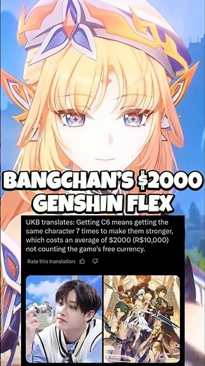 Bangchan Gets C6 For Every New Genshin Character!