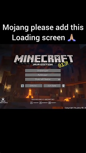mojang please add this Loading screen 🙏🏼 #shorts #Minecraft