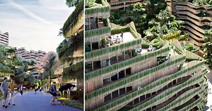 GG-loop clads biophilic housing proposal in amsterdam with parametric timber facade