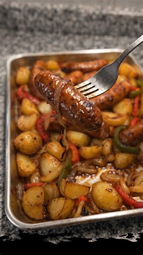 Sheet Pan Sausage & Potatoes Recipe