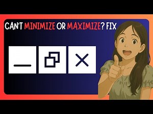 QUICK FIX For A Window Will Not Minimize Or Maximize In Windows 11