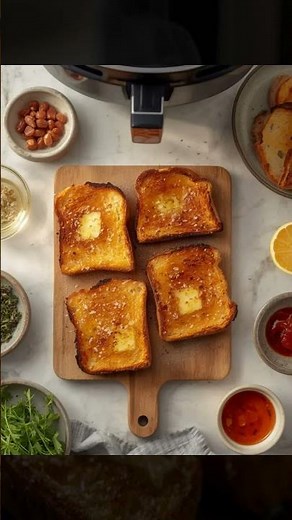 Crispy Air Fryer Toast Bread - 3 Ingredients!