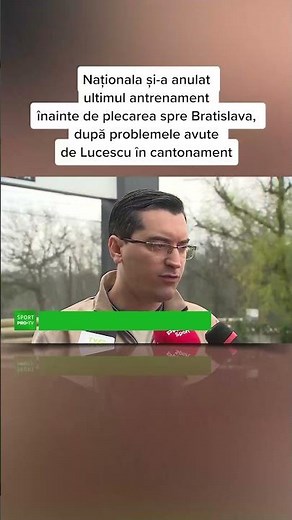 Naționala și-a anulat ultimul antrenament înainte de plecarea spre Bratislava