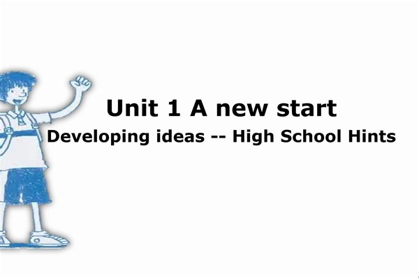 B1U1 Developing ideas - High school hints