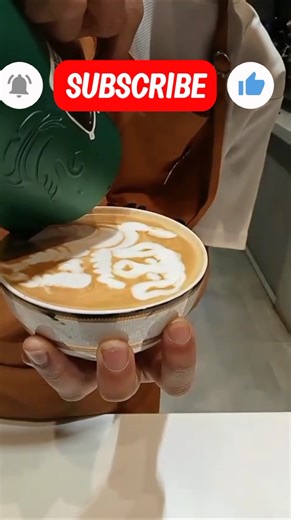 How to pour puppy latte🐕😍let me show you .#art #coffee #espressolover #fyp#subscribe #latte .Next ?